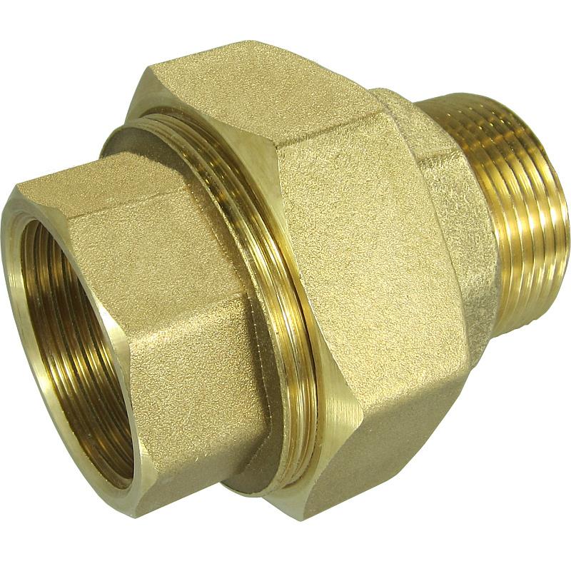 Unión 3 piezas de latón MH 1/2"